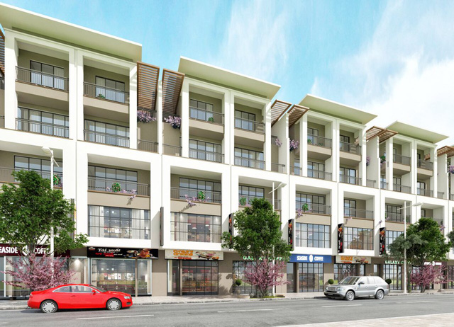  Phối cảnh dãy shophouse khu đô thị TMS Grand City Phúc Yên.