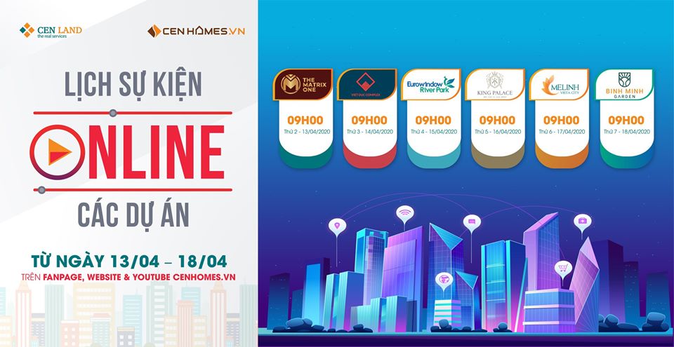 Lịch sự kiện tuần 3 tháng 4 năm 2020 tại Cen Land
