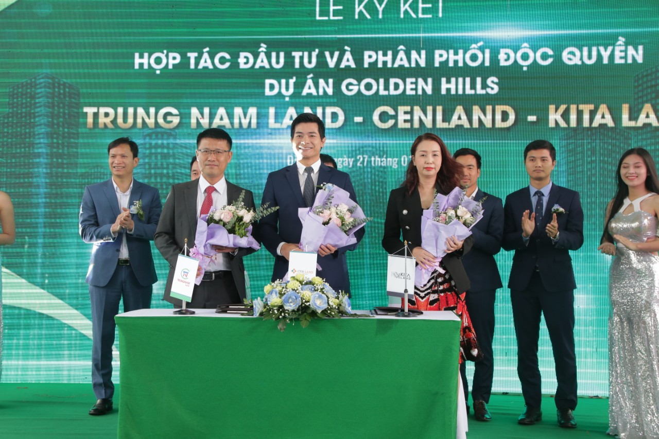 Trung Nam Land, Kita Land và Cen Land hợp tác đầu tư & phân phối độc quyền dự án Golden Hills