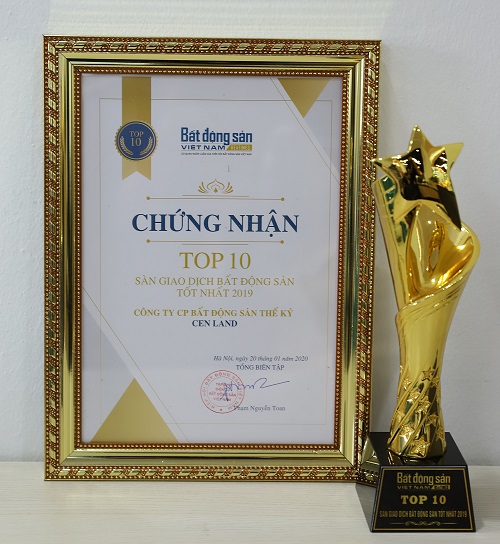 Cen Land được vinh danh trong Top 10 sàn giao dịch BĐS tốt nhất năm 2019