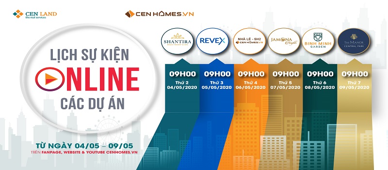 Lịch sự kiện tuần 1 tháng 5 năm 2020 tại Cen Land